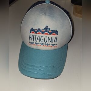 Patagonia Teal and White Cap